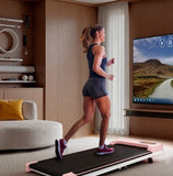 Folding Under Desk Walking Pad Treadmill With Adjustable Incline, 1-6 Km H Low Noise For Home  Office, LED Display, Magnetic Remote Control, Transport Wheels  Plug, Black.