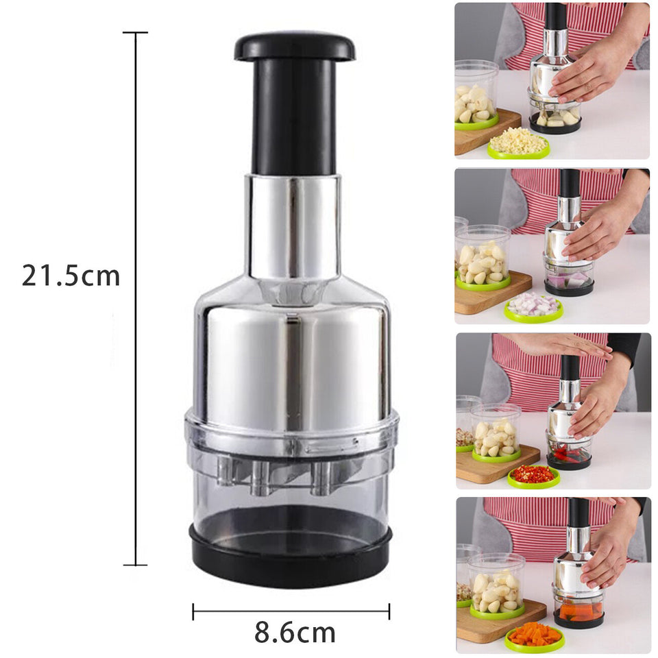 Vegetable Food Chopper, Salad Fruit Vegetable Food Chopper Slicer Peeler Manual Hand Press Garlic Onion Cutter Processor Slicer